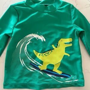 Carter's Teal Dinosaur Surf Rashguard
